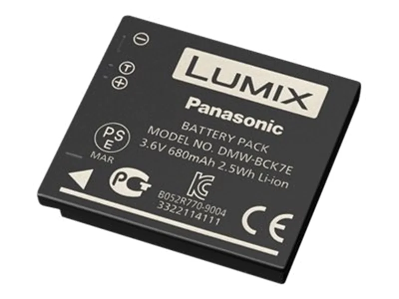 Panasonic DMW-BCK7E - Batterie - Li-Ion - 680 mAh - Schwarz - für Lumix DMC-FH24, FH4, FH6, FH8, FS28, FS41, FT25, FT30, S2, S5, SZ02, SZ5, SZ7, TS25, TS30