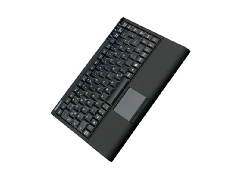 KeySonic ACK-540U+ (UK) Mini-Tastatur, SoftSkin, Smart-Touchpad, USB, schwarz, Mini, Kabelgebunden, USB, Membran Key Switch, QWERTY, Schwarz 28030