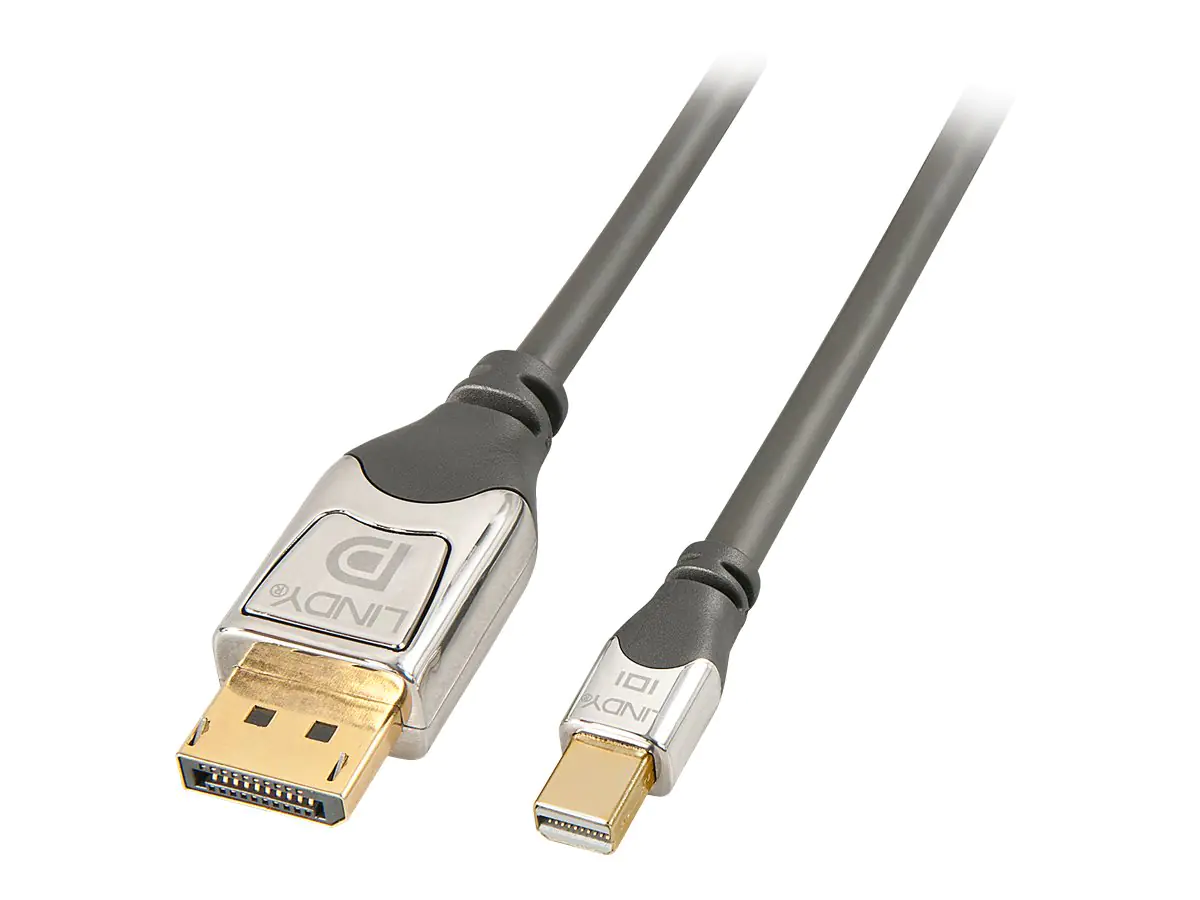 Lindy CROMO - DisplayPort-Kabel - Mini DisplayPort (M) zu DisplayPort (M) - DisplayPort 1.2 - 3 m - 4K Unterstützung - Grau