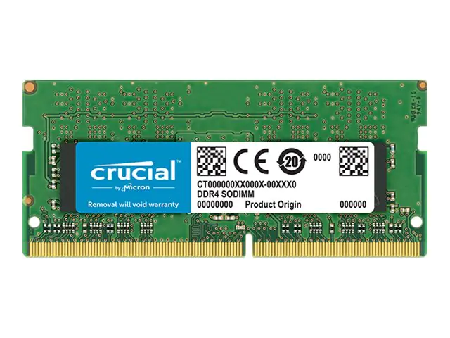 Crucial - DDR4 - Modul - 32 GB - SO DIMM 260-PIN - 3200 MHz / PC4-25600 - CL22 - 1.2 V - ungepuffert - non-ECC Crucial - DDR4 - Modul - 32 GB - SO DIMM 260-PIN - 3200 MHz / PC4-25600 - CL22 - 1.2 V - ungepuffert - non-ECC