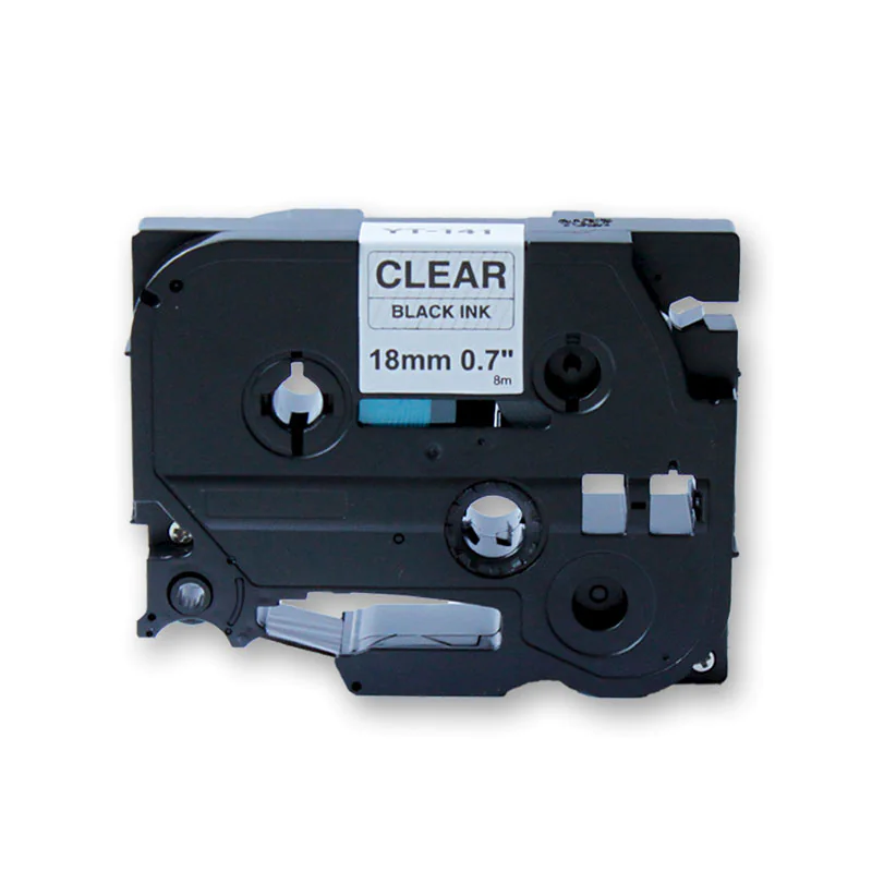 jetType Schriftband kompatibel zu Brother TZE-141 18 mm 8 m schwarz transparent