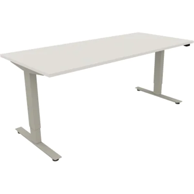 Sitz-/Stehtisch T-Kufe klappbar B1800xT800xH625-1285 si/Weiß