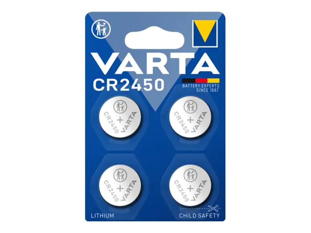 Varta Batterie Knopfzelle CR2450 3V 570mAh Lithium 4St. - Batterie - CR2450