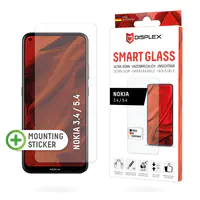 DISPLEX Smart Glass (9H) für 3.4/5.4, Montagesticker, unzerbrechlich, ultra-dünn, unsichtbar, Nokia, 3,4/5,4, Trockene Anwendung, Schlagfest, Kratzresistent, Staubresistent, Transparent, 1 Stück(e) 01671