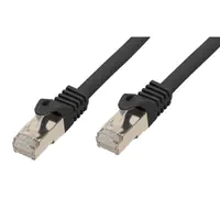 ShiverPeaks RJ45-RJ45, m-m, 15m, 15 m, Cat7, S/FTP (S-STP), RJ-45, RJ-45, Schwarz 75525-S