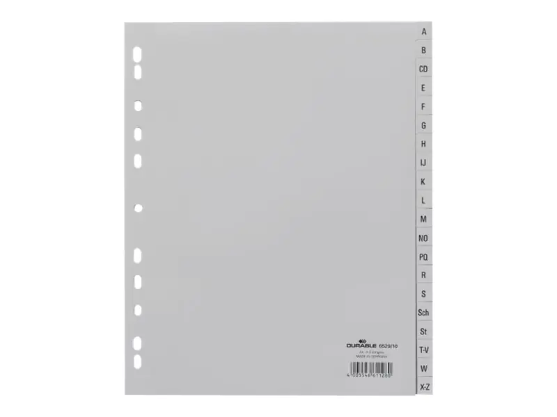 DURABLE Ordnerregister 652010 A-Z A4 geprägte Taben 20tlg. gr