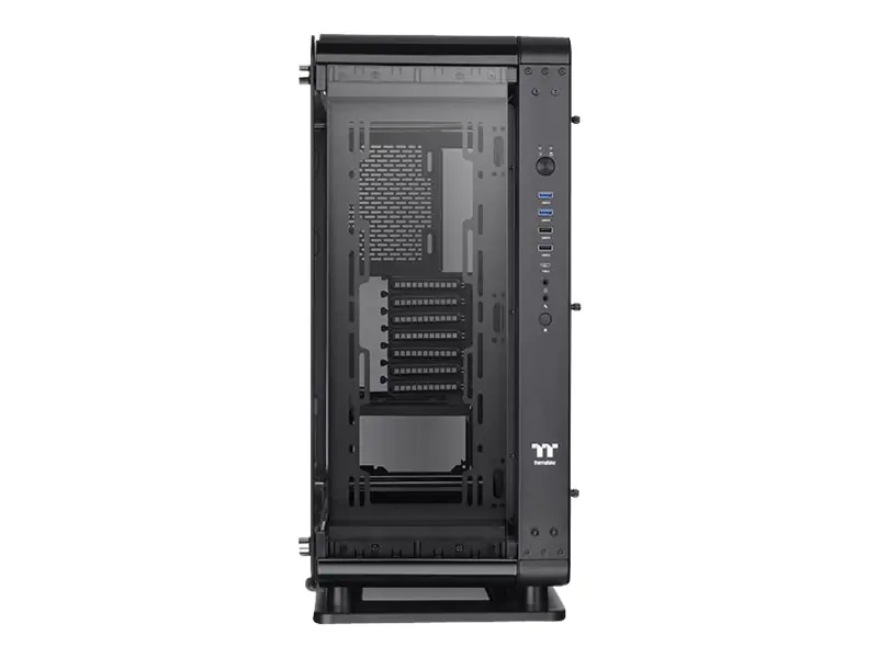 Thermaltake Core P6 TG - Mid tower - SSI CEB - Seitenteil mit Fenster (gehärtetes Glas) - keine Spannungsversorgung (PS/2) - Schwarz - USB/Audio
