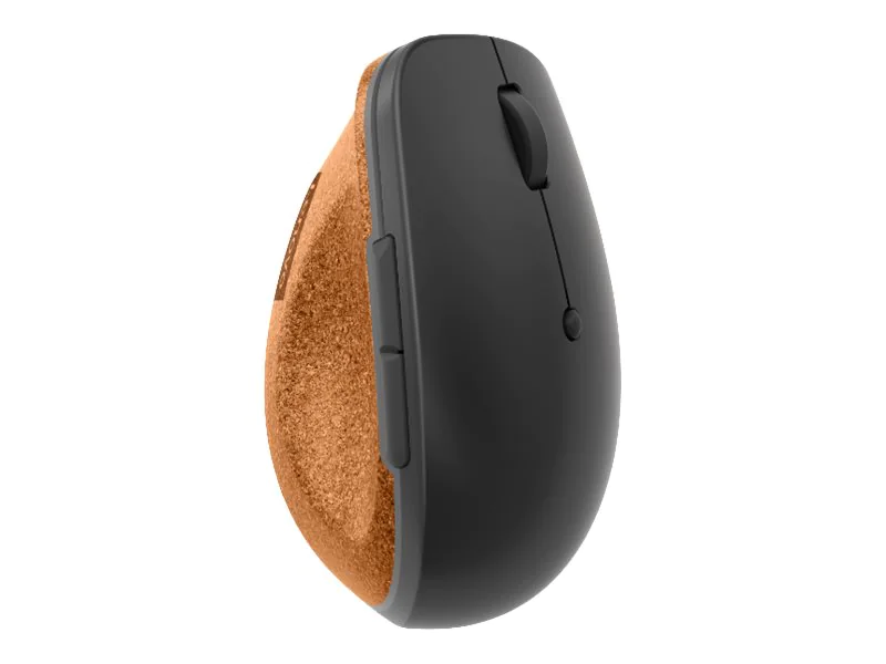 Lenovo Go - Maus - ergonomisch - optisch blau - 6 Tasten - kabellos - 2.4 GHz - kabelloser Empfänger (USB) - Storm Gray mit Naturkork - retail