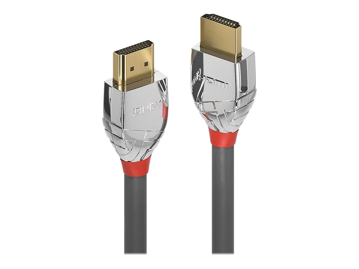 Lindy Cromo Line High Speed - HDMI-Kabel mit Ethernet - HDMI männlich zu HDMI männlich - 5 m - abgeschirmt - Grau - rund, 4K Unterstützung Lindy Cromo Line High Speed - HDMI-Kabel mit Ethernet - HDMI männlich zu HDMI männlich - 5 m - abgeschirmt - Grau - rund, 4K Unterstützung