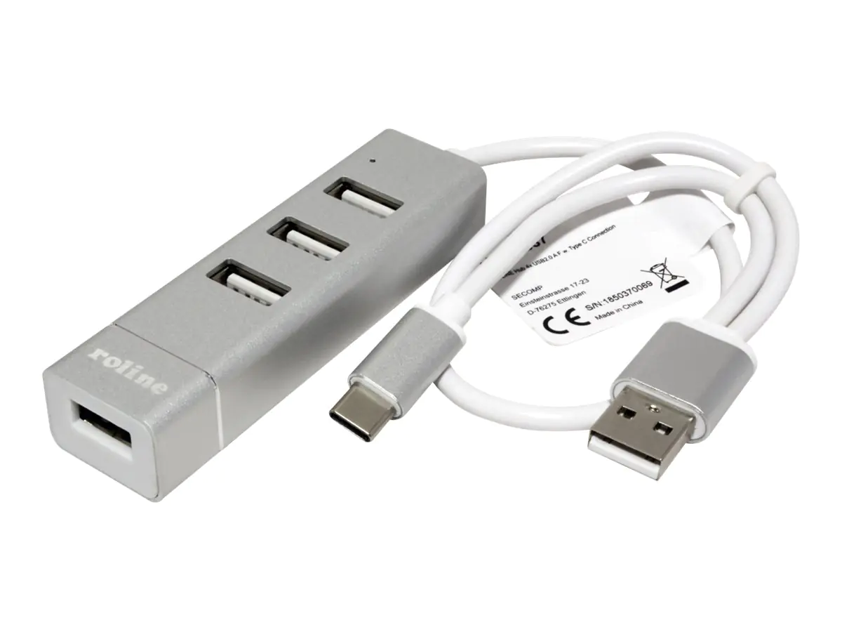 ROLINE USB 2.0 Notebook Hub - Hub - 4 x USB 2.0 14.02.5037