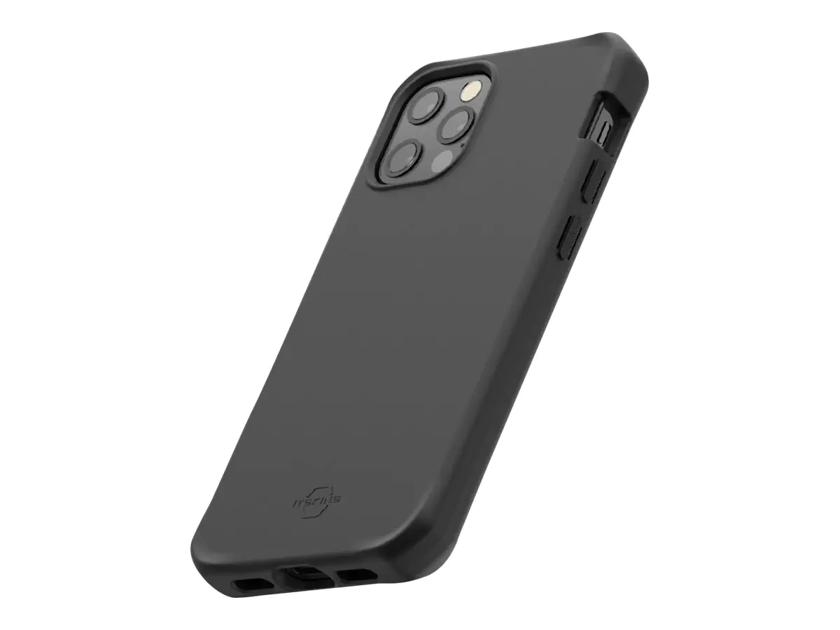 Mobilis SPECTRUM - Hintere Abdeckung für Mobiltelefon - widerstandsfähig - recycelt, antimikrobiell - Impacthane - Solid Black - für Apple iPhone 13, 14