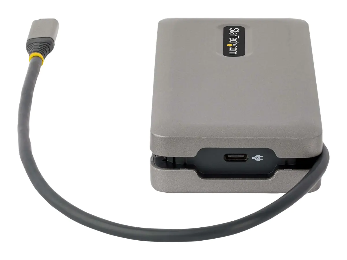 StarTech USB-C Multiport Adapter, HDMI/VGA, 4K 60Hz Video, 3-Port USB Hub, 100W Power Delivery Pass-Through, GbE, USB Type-C Travel Dock w/ Charging, 1ft/30cm Wrap-Around Cable - Mini Laptop Docking Station (DKT31CVHPD3) - Dockingstation - USB-C - HDMI, V StarTech USB-C Multiport Adapter, HDMI/VGA, 4K 60Hz Video, 3-Port USB Hub, 100W Power Delivery Pass-Through, GbE, USB Type-C Travel Dock w/ Charging, 1ft/30cm Wrap-Around Cable - Mini Laptop Docking Station (DKT31CVHPD3) - Dockingstation - USB-C - HDMI, V