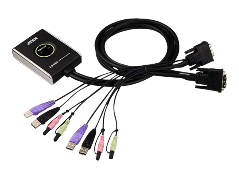 ATEN CS682 - KVM-/Audio-/USB-Switch - 2 x KVM/Audio/USB - 1 lokaler Benutzer - Desktop ATEN CS682 - KVM-/Audio-/USB-Switch - 2 x KVM/Audio/USB - 1 lokaler Benutzer - Desktop