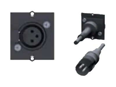 Bachmann - Modulares Faceplate-Snap-In - 3 PIN XLR - Schwarz