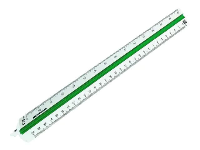 RUMOLD Dreikantmaßstab 150/4/30 Architekt 4 30cm Kunststoff weiß