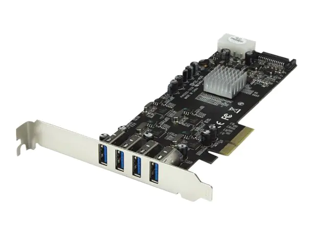 StarTech 4 Port USB 3.0 SuperSpeed PCI Express Schnittstellenkarte mit 4 5Gb/s Kanälen und UASP - SATA/LP4 Strom - USB-Adapter - PCIe x4 - USB 3.0 x 4 - für P/N: BNDTB10GI, BNDTB210GSFP, BNDTB310GNDP, BNDTB410GSFP, BNDTB4M2E1, BNDTBUSB3142 StarTech 4 Port USB 3.0 SuperSpeed PCI Express Schnittstellenkarte mit 4 5Gb/s Kanälen und UASP - SATA/LP4 Strom - USB-Adapter - PCIe x4 - USB 3.0 x 4 - für P/N: BNDTB10GI, BNDTB210GSFP, BNDTB310GNDP, BNDTB410GSFP, BNDTB4M2E1, BNDTBUSB3142