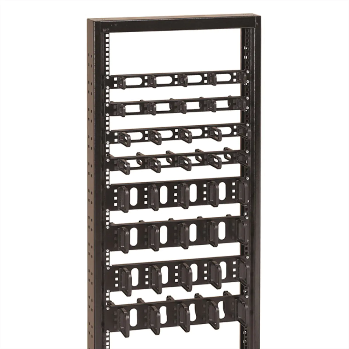Conteg 19"-Kabelführung 2 HE mit 2x5 Kabelösen - Rack-Zubehör