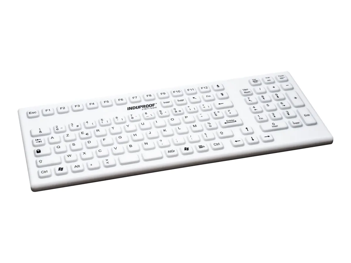InduKey InduProof Smart Classic - Tastatur - waschbar - USB - Schweiz - weiß