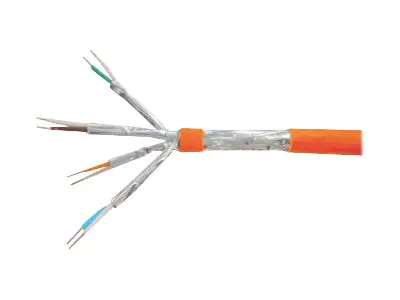 equip Pro - Bulkkabel - 200 m - SFTP - CAT 7 - halogenfrei, robust - orange, RAL 2003