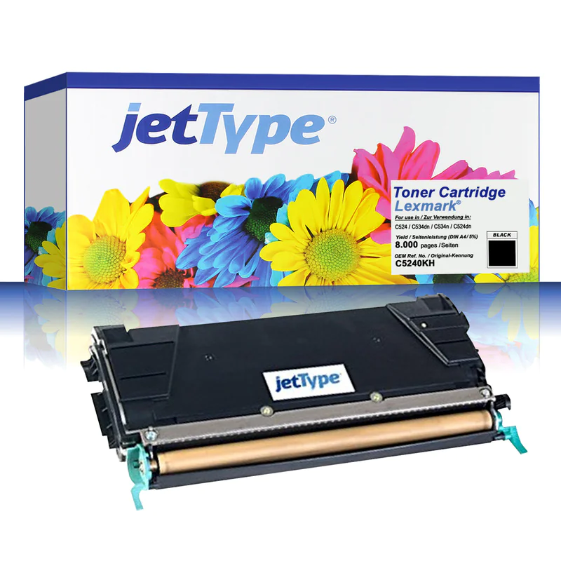 jetType Toner kompatibel zu Lexmark C5240KH schwarz 8.000 Seiten 1 Stück
