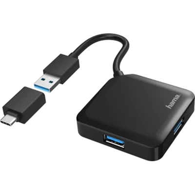 Hama USB-Hub USB-A/USB-C schwarz Hama USB-Hub USB-A/USB-C schwarz