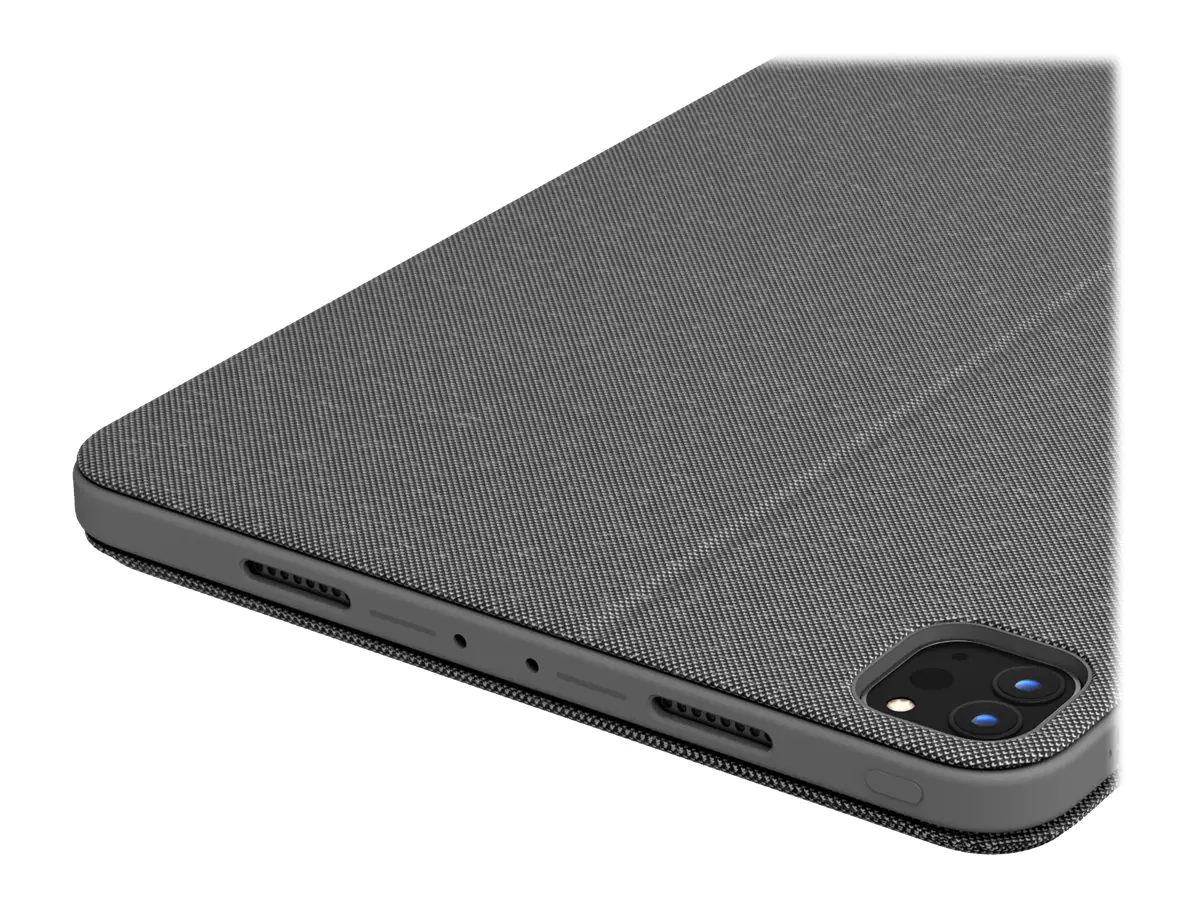 Logitech Combo Touch - Tastatur und Foliohülle - mit Trackpad - hintergrundbeleuchtet - Apple Smart connector - AZERTY - Französisch - Oxford Gray - für Apple 11-inch iPad Pro (1. Generation, 2. Generation, 3. Generation) 920-010144