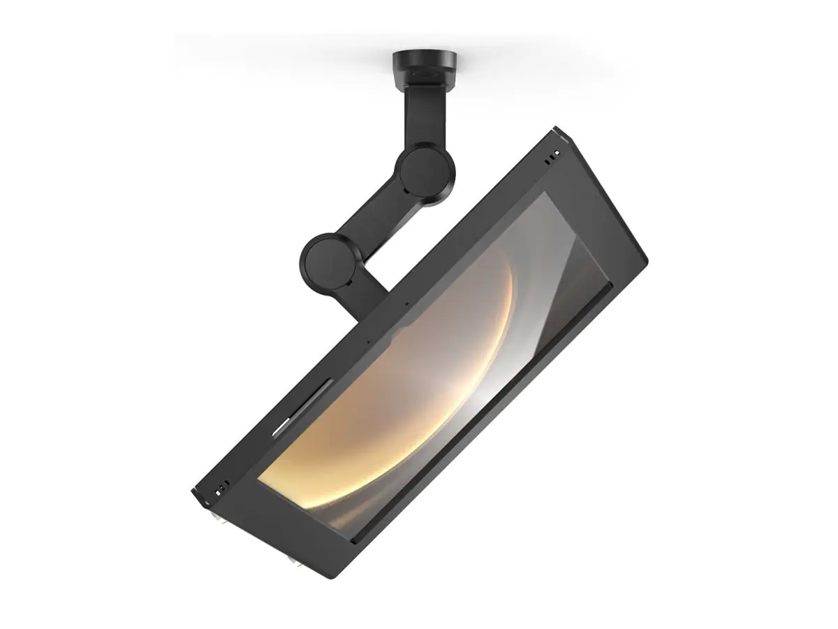 Compulocks Galaxy Tab S9+/S9FE+ 12.4" Apex Enclosure Swing Wall Mount Black - Befestigungskit (Gehäuse, Schwenkarm) 827B124GAPXB