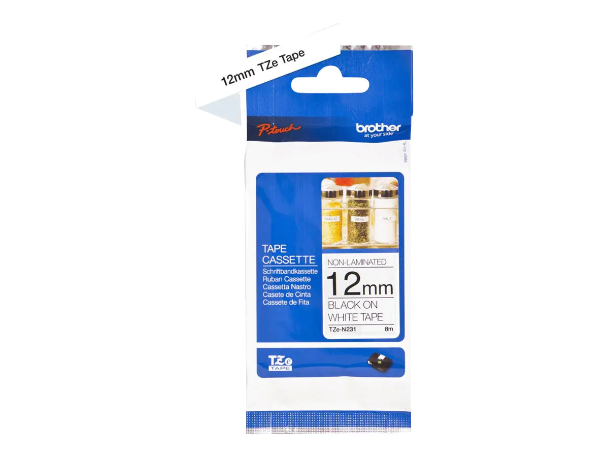 Brother TZe-N231 - Schwarz auf Weiß - Rolle (1,2 cm x 8 m) 1 Kassette(n) nicht-laminiertes Schriftband - für Brother PT-D600, H110; P-Touch PT-1005, 1010, D210, D400, D450, E550, H110, P900, P950 Brother TZe-N231 - Schwarz auf Weiß - Rolle (1,2 cm x 8 m) 1 Kassette(n) nicht-laminiertes Schriftband - für Brother PT-D600, H110; P-Touch PT-1005, 1010, D210, D400, D450, E550, H110, P900, P950