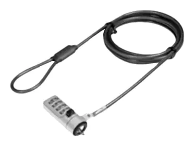 LogiLink Noble Lock - Sicherheitskabelschloss - Dark Smoke - 2 m