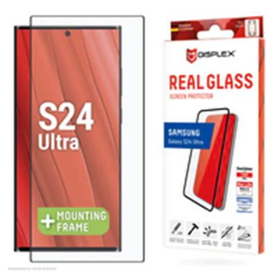 DISPLEX Panzerglas (10H) für Samsung Galaxy S24 Ultra, Eco-Montagerahmen, Full Cover, Samsung, Galaxy S24 Ultra, Trockene Anwendung, Staubresistent, Schlagfest, Kratzresistent, Schockresistent, Transparent, 1 Stück(e) 01899