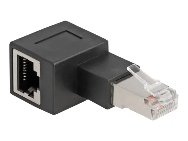 Delock Netzwerkadapter - RJ-45 (W) links abgewinkelt zu RJ-45 (M) 87863