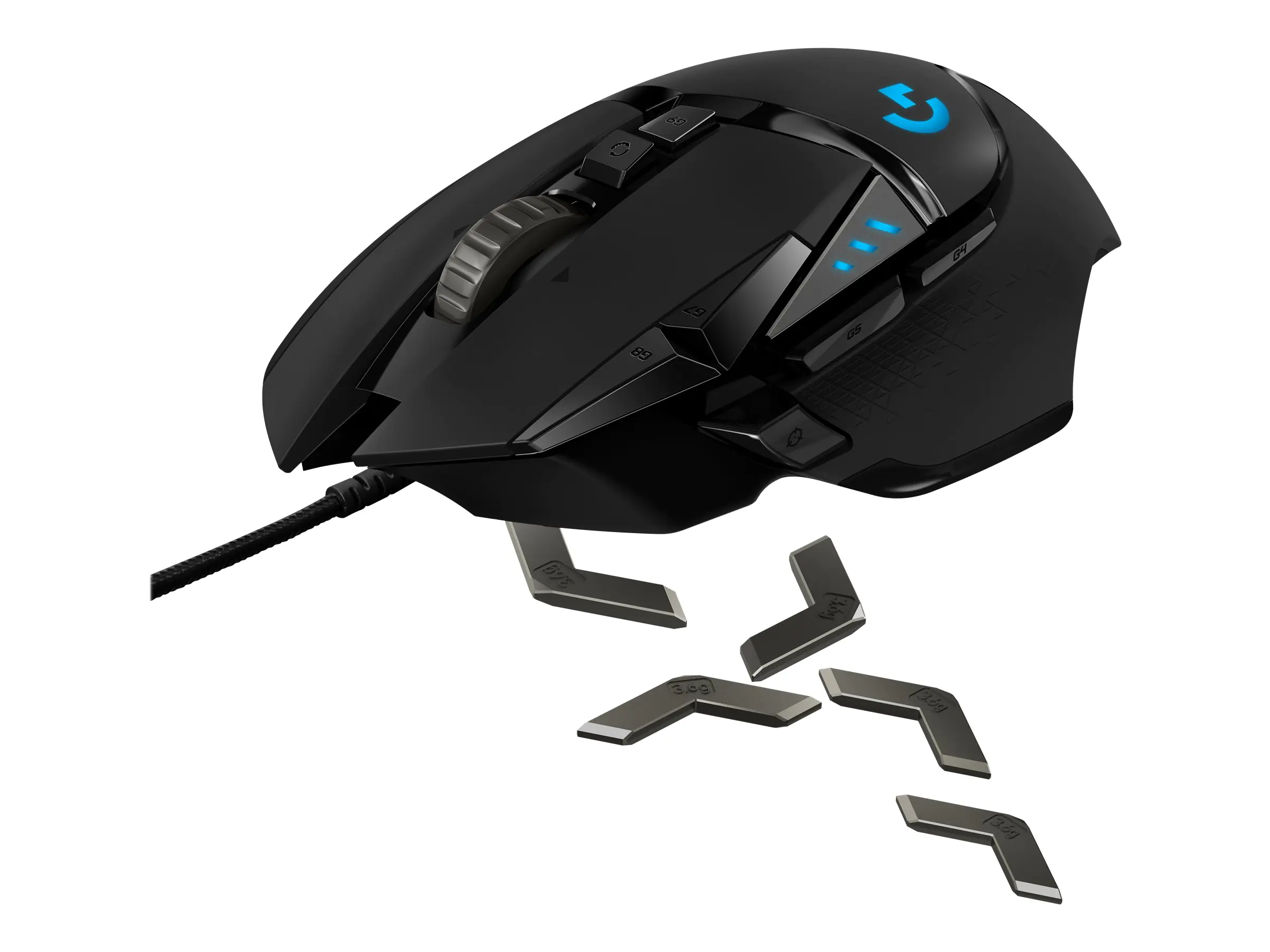Logitech Gaming Mouse G502 (Hero) - Maus - optisch - 11 Tasten - kabellos, kabelgebunden - 2.4 GHz - kabelloser Empfänger (USB) 910-005568