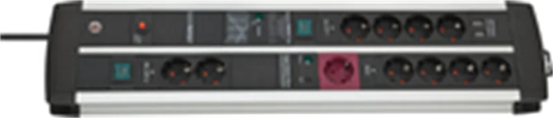 Brennenstuhl 1392000230, 3 m, Drinnen, Type E/F, EDB, Type K-IT, IP20, Schwarz, Silber, 11 AC-Ausgänge