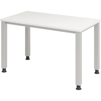 Hammerbacher Schreibtisch VQS612/W 4Fuß 120x67cm weiß/silber Hammerbacher Schreibtisch VQS612/W 4Fuß 120x67cm weiß/silber