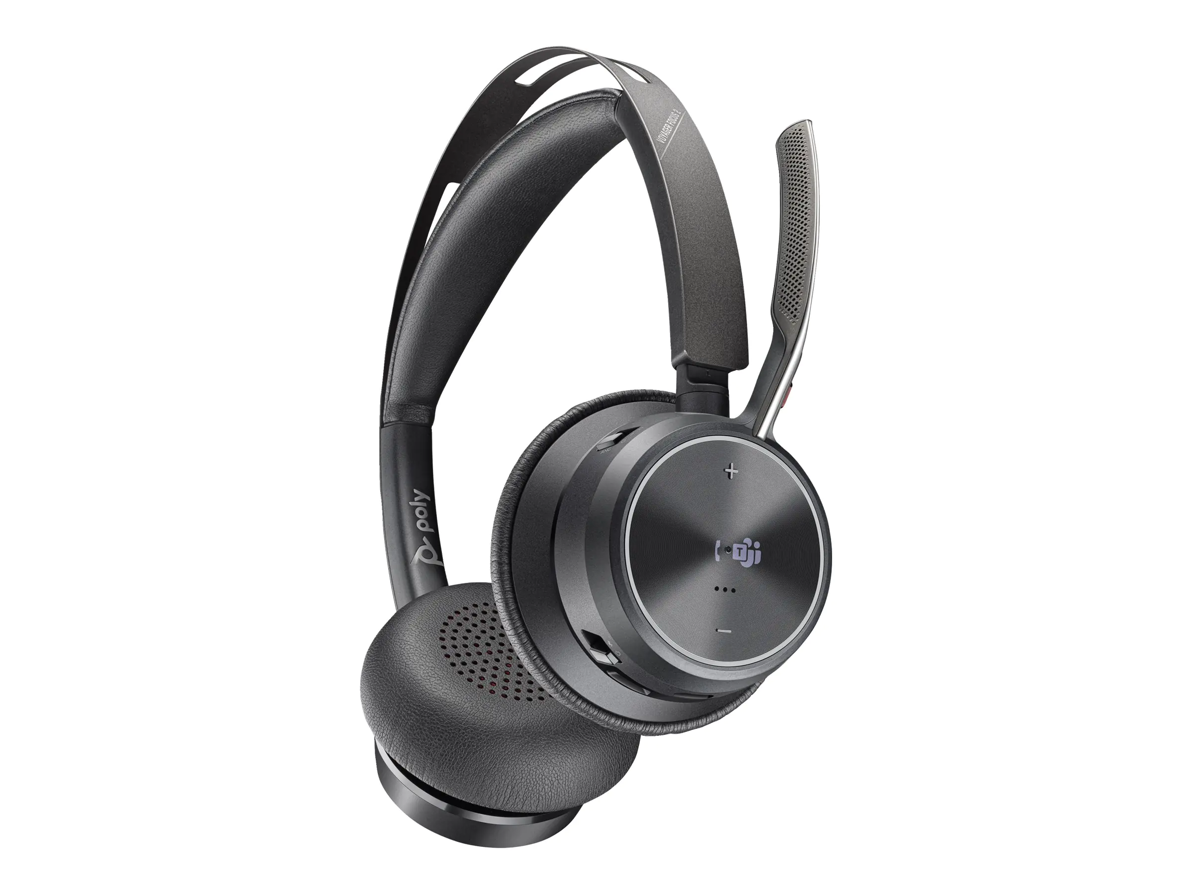 Poly Voyager Focus 2-M - Headset - On-Ear - Bluetooth - kabellos, kabelgebunden - aktive Rauschunterdrückung - Adapter USB-C via Bluetooth - Schwarz - Zertifiziert für Microsoft Teams