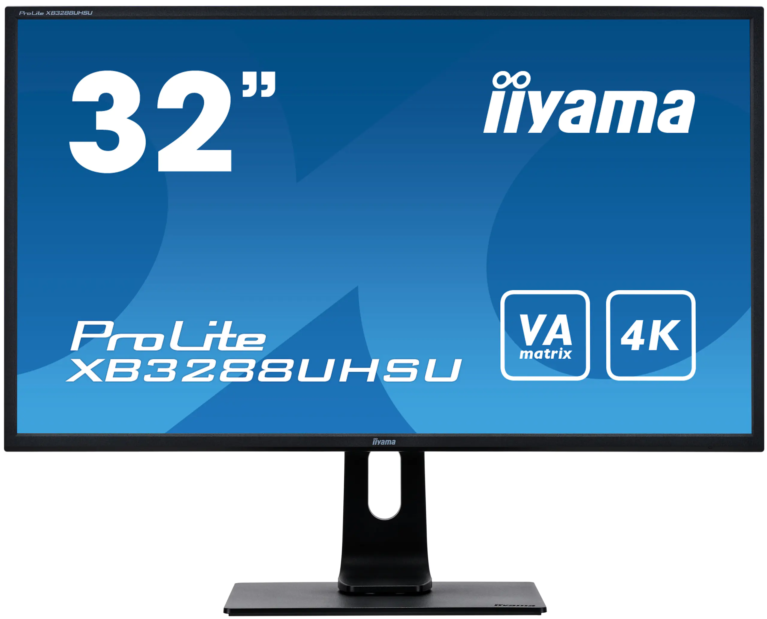 Iiyama ProLite XB3288UHSU-B1 - LED-Monitor - 81.3 cm (32") (31.5" sichtbar) - 3840 x 2160 4K @ 60 Hz - VA - 300 cd/m² - 3000:1 - 3 ms - 2xHDMI, DisplayPort - Lautsprecher - mattschwarz