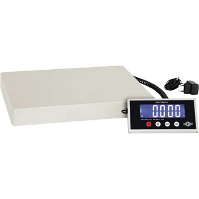 WEDO Waage PAKET 100 Plus, Elektronische Postwaage, 100 kg, 10 g, 50 g, Grau, 400 mm 50 7610010
