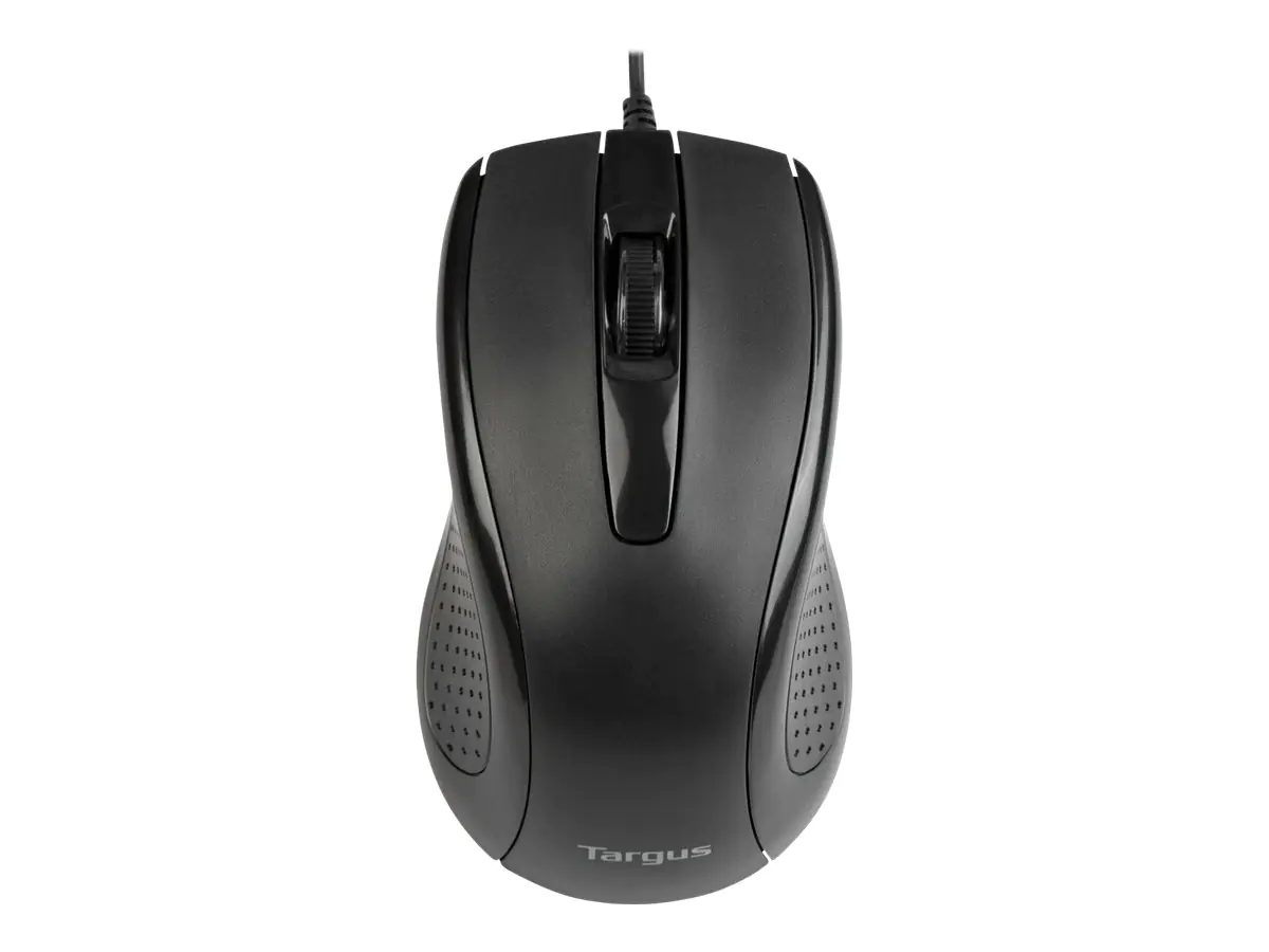 Targus Full-Size - Maus - antimikrobiell - optisch - kabelgebunden - USB - Schwarz