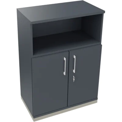 Kombischrank 2OH Tür 1OH Regal B800xT442xH1133mm si/Lavagrau Kombischrank 2OH Tür 1OH Regal B800xT442xH1133mm si/Lavagrau