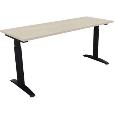 Schreibtisch Kufe Einzels. Quadrat B1600xT600xH650-850 an/Akazie hell Schreibtisch Kufe Einzels. Quadrat B1600xT600xH650-850 an/Akazie hell