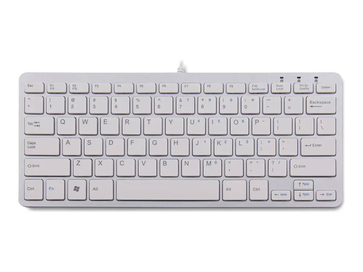 R-Go Compact Tastatur, QWERTY (US), weiß, drahtgebundenen RGOECQYW