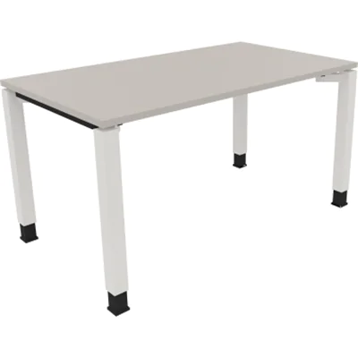 Schreibtisch Vierfuß Quadratrohr B1400xT800xH680-820 ws/Lichtgrau Schreibtisch Vierfuß Quadratrohr B1400xT800xH680-820 ws/Lichtgrau
