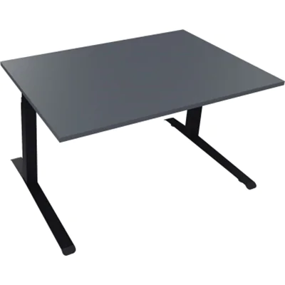 Sitz-/Stehtisch Kufe Doppels. Quad. B1400xT900xH645-1275 an/Lavagrau Sitz-/Stehtisch Kufe Doppels. Quad. B1400xT900xH645-1275 an/Lavagrau