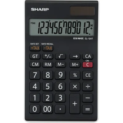 SHARP Tischrechner EL-124TWH schwarz SHARP Tischrechner EL-124TWH schwarz
