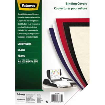 Fellowes Deckblatt Chromolux 5378504 DIN A4 schwarz 100St./Pack. Fellowes Deckblatt Chromolux 5378504 DIN A4 schwarz 100St./Pack.