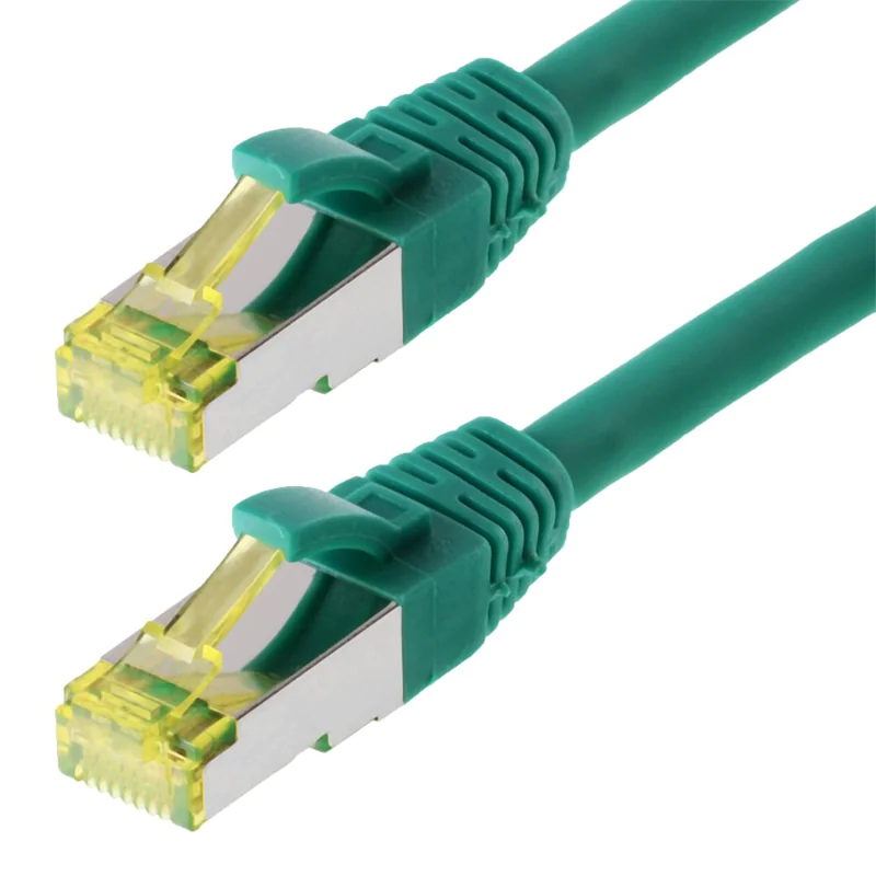 exertis Connect - Patch-Kabel - RJ-45 (M) bis RJ-45 (M) - 3 m - SFTP, PiMF - CAT 6a - halogenfrei, geformt, ohne Haken - grün
