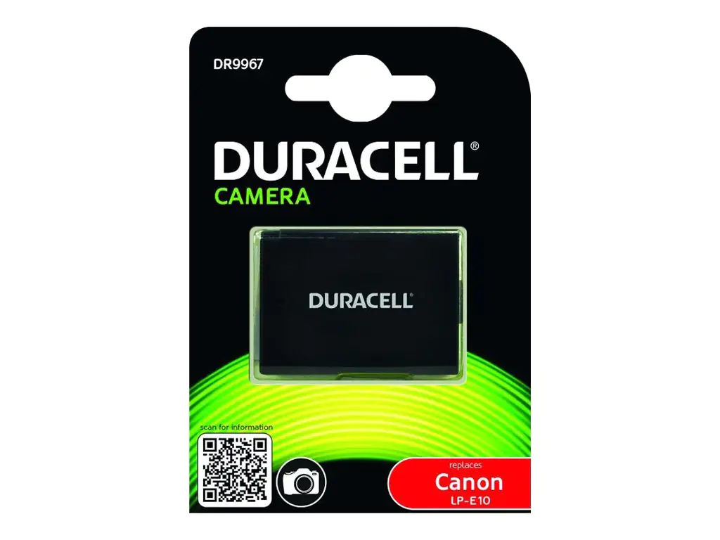 Duracell DR9967 - Batterie - Li-Ion - 1020 mAh - für Canon EOS 1500, 2000, 3000, 4000, Kiss X80, Kiss X90, Rebel T100, Rebel T7, Rebel T7+