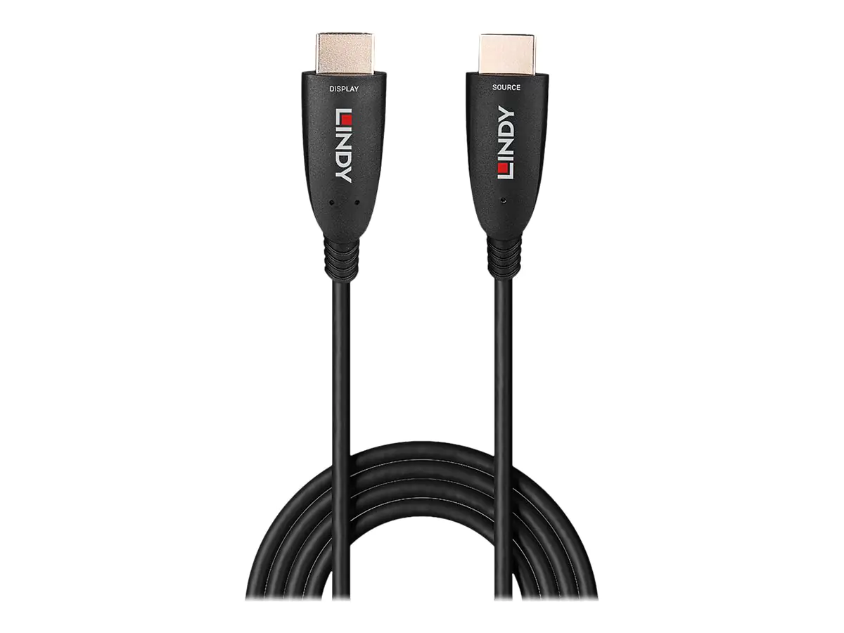 Lindy - HDMI-Kabel - HDMI männlich zu HDMI männlich - 20 m - Glasfaser - Schwarz - unterstützt 8K 60 Hz (7680 x 4320), unterstützt 4K 120 Hz (3840 x 2160), Hybrid Lindy - HDMI-Kabel - HDMI männlich zu HDMI männlich - 20 m - Glasfaser - Schwarz - unterstützt 8K 60 Hz (7680 x 4320), unterstützt 4K 120 Hz (3840 x 2160), Hybrid
