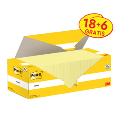 Post-it® Haftnotiz Notes Promotion 76 x 76 mm (B x H) gelb 100 Bl./Block 24 Block/Pack. Post-it® Haftnotiz Notes Promotion 76 x 76 mm (B x H) gelb 100 Bl./Block 24 Block/Pack.