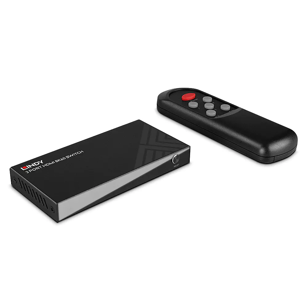 Lindy - Video/Audio-Schalter - 8K60 - 3 x HDMI - Desktop